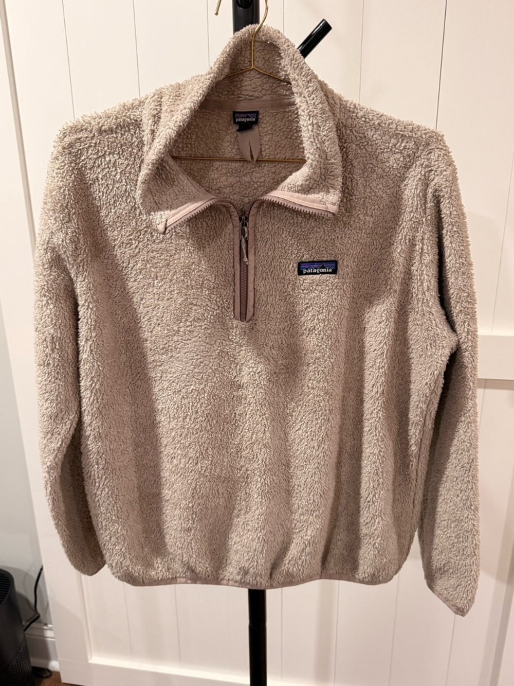 Patagonia Women's Beige/Tan Quarter‑Zip Fleece Pullover